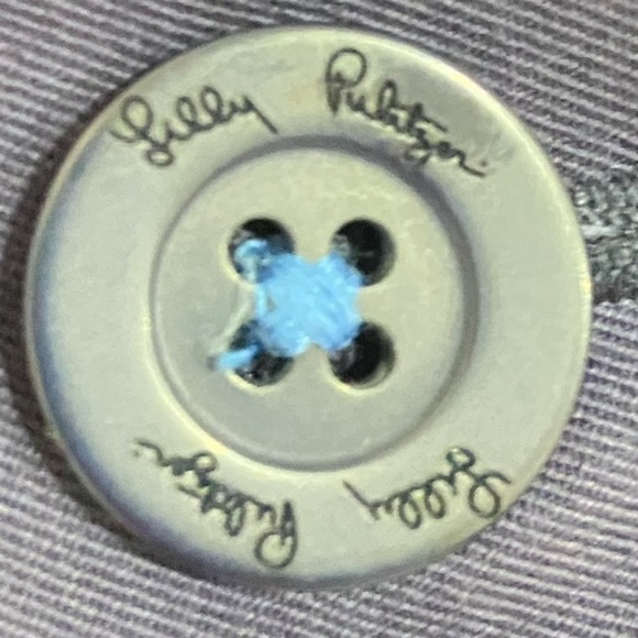 Lilly Pultizer Callahan navy 100% cotton 5 inch inseam short front pockets sz 2 - Picture 4 of 8